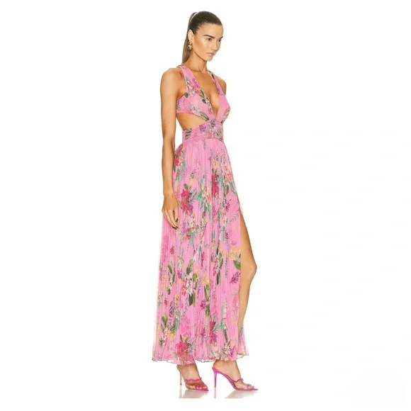 Rococo Sand Rue Floral Cut-Out Long Dress